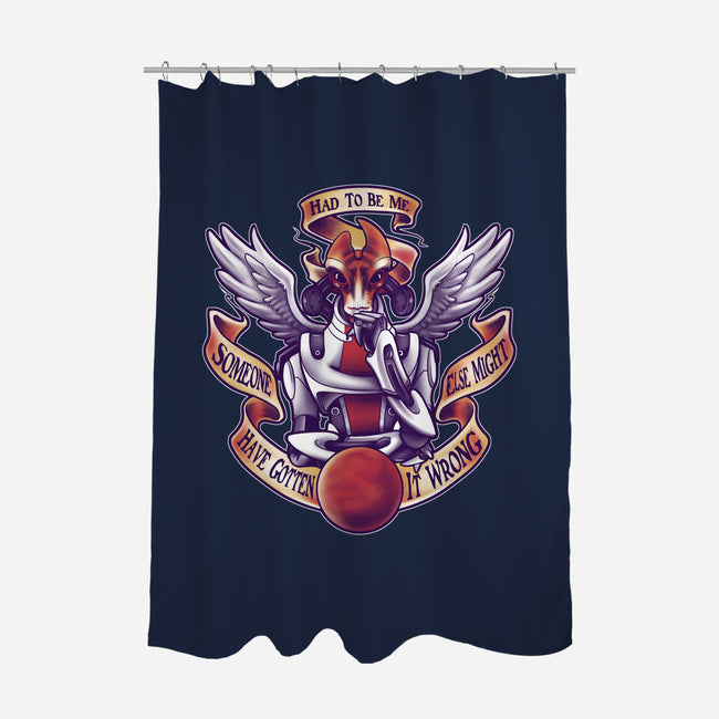 Had To Be Me-none polyester shower curtain-KindaCreative