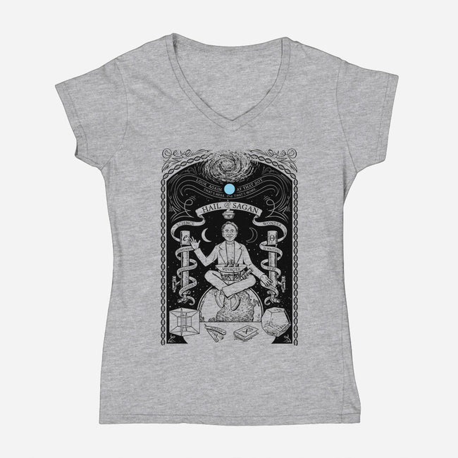 Hail Sagan-womens v-neck tee-brankovranic