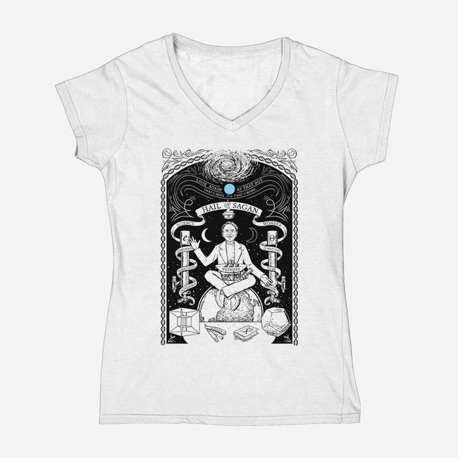 Hail Sagan-womens v-neck tee-brankovranic