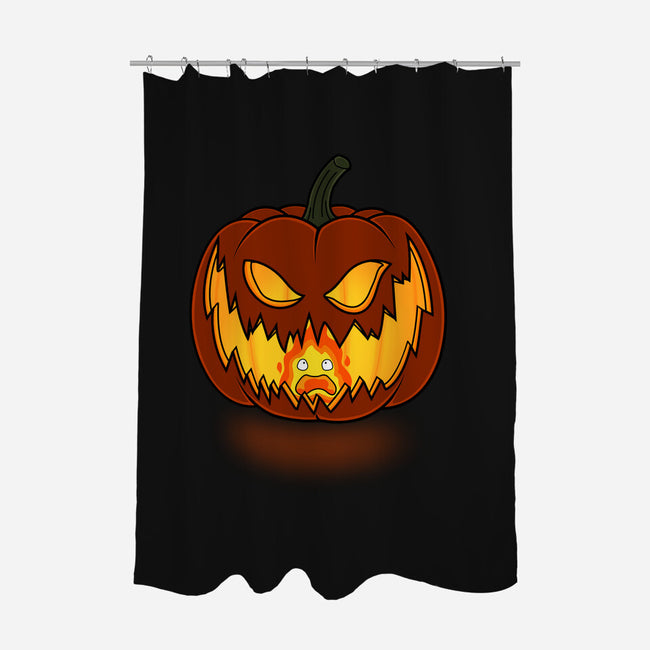Halloween Flame!-none polyester shower curtain-Raffiti