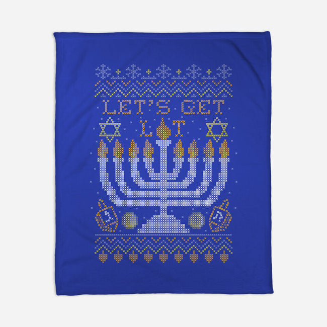 Hanukkah Is Lit-none fleece blanket-beware1984
