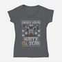 Happy Ni Year!-womens v-neck tee-Raffiti
