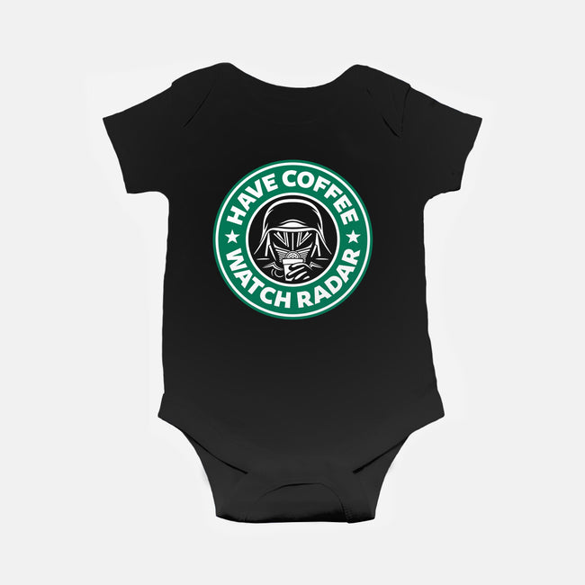 Have Coffee, Watch Radar-baby basic onesie-adho1982