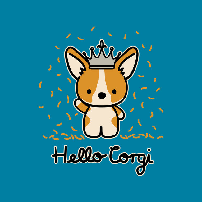 Hello Corgi-none fleece blanket-CorinnaSchlachter