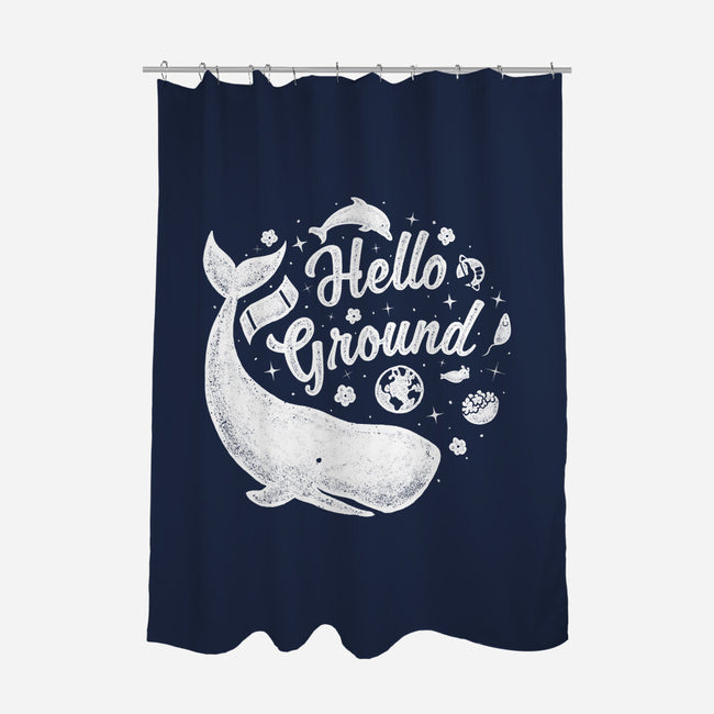 Hello Ground-none polyester shower curtain-LiRoVi
