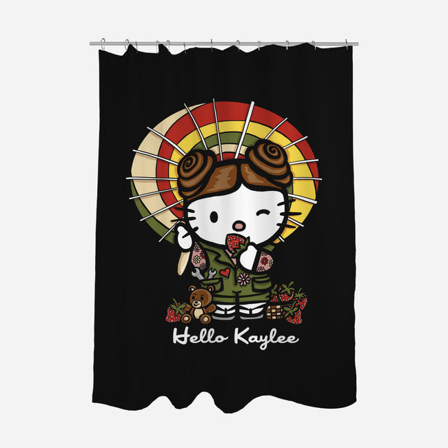 Hello Kaylee-none polyester shower curtain-OfficeInk