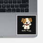 Hello Puppy-none glossy sticker-troeks