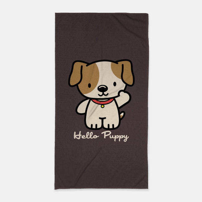 Hello Puppy-none beach towel-troeks