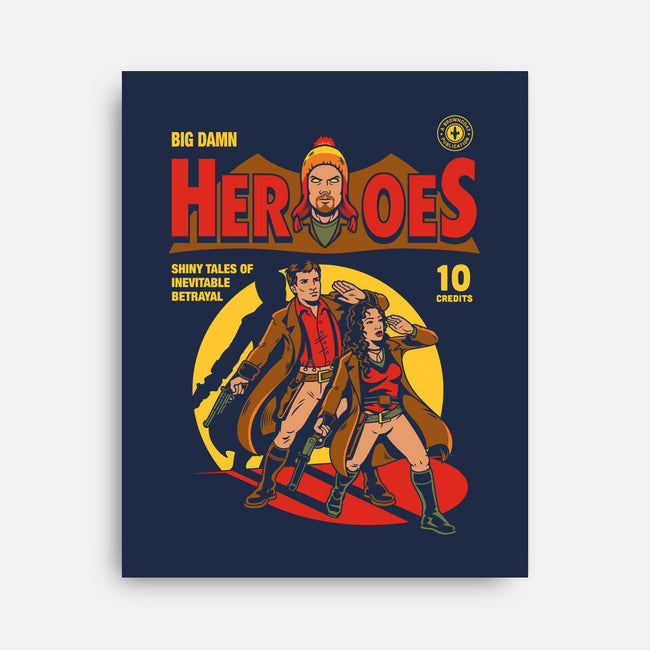 Heroes Comic-none stretched canvas-harebrained