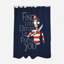 Hiding in the Dark-none polyester shower curtain-DoOomcat