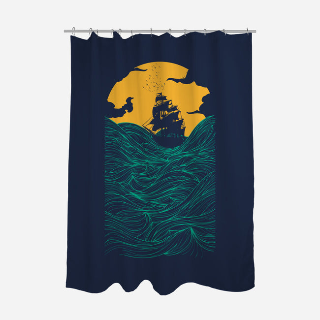 High Seas-none polyester shower curtain-sebasebi