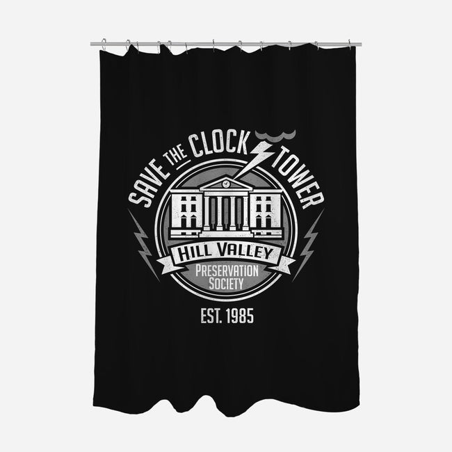 Hill Valley Preservation Society-none polyester shower curtain-DeepFriedArt