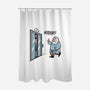 Ho' th' Do'r-none polyester shower curtain-Dave Perillo