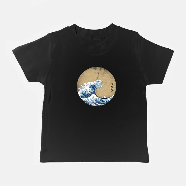 Hokusai Gojira-baby basic tee-Mdk7