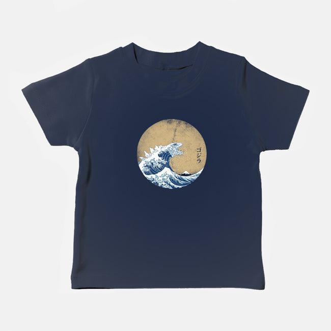 Hokusai Gojira-baby basic tee-Mdk7