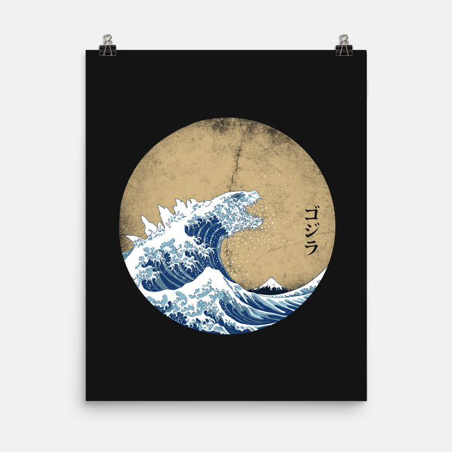 Hokusai Gojira-none matte poster-Mdk7