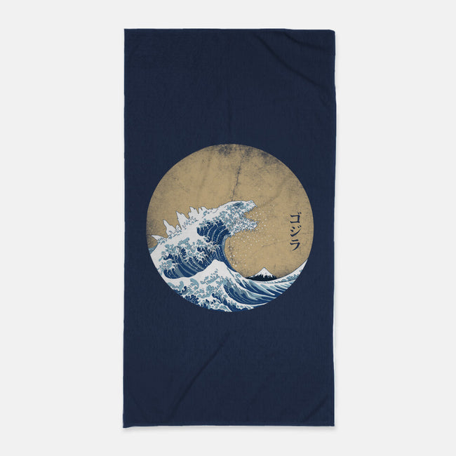 Hokusai Gojira-none beach towel-Mdk7