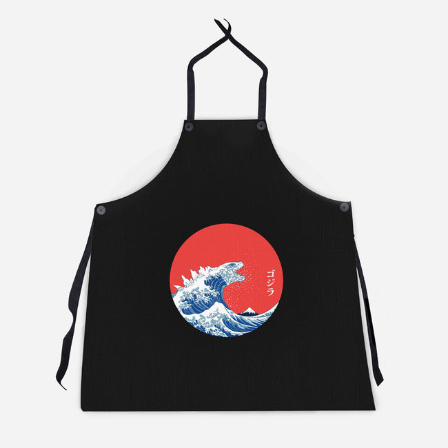Hokusai Gojira-Variant-unisex kitchen apron-Mdk7