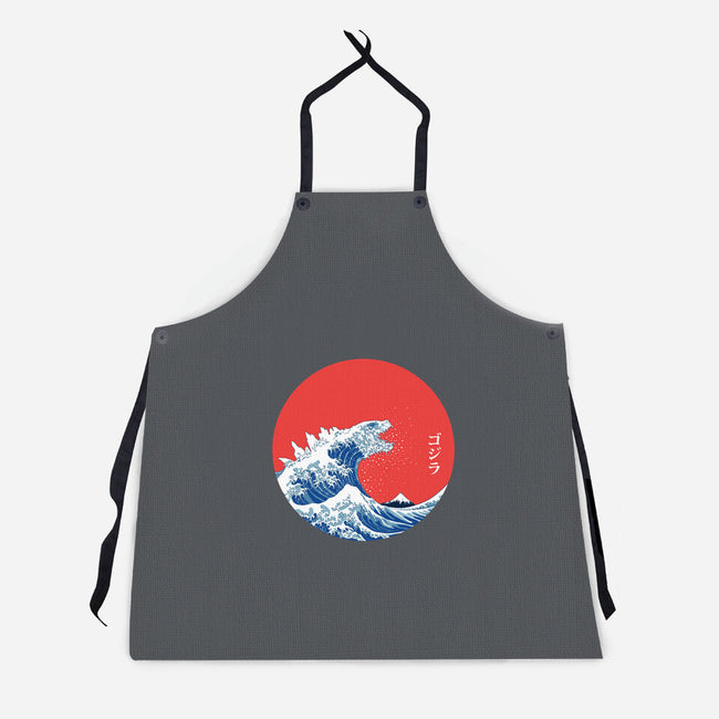 Hokusai Gojira-Variant-unisex kitchen apron-Mdk7