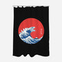Hokusai Gojira-Variant-none polyester shower curtain-Mdk7