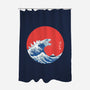 Hokusai Gojira-Variant-none polyester shower curtain-Mdk7