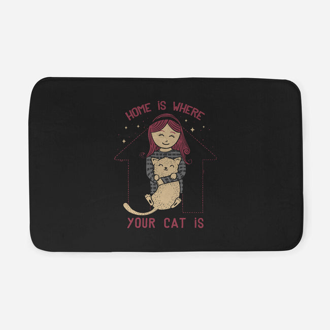 Home Is Where Your Cat Is-none memory foam bath mat-tobefonseca