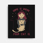 Home Is Where Your Cat Is-none stretched canvas-tobefonseca