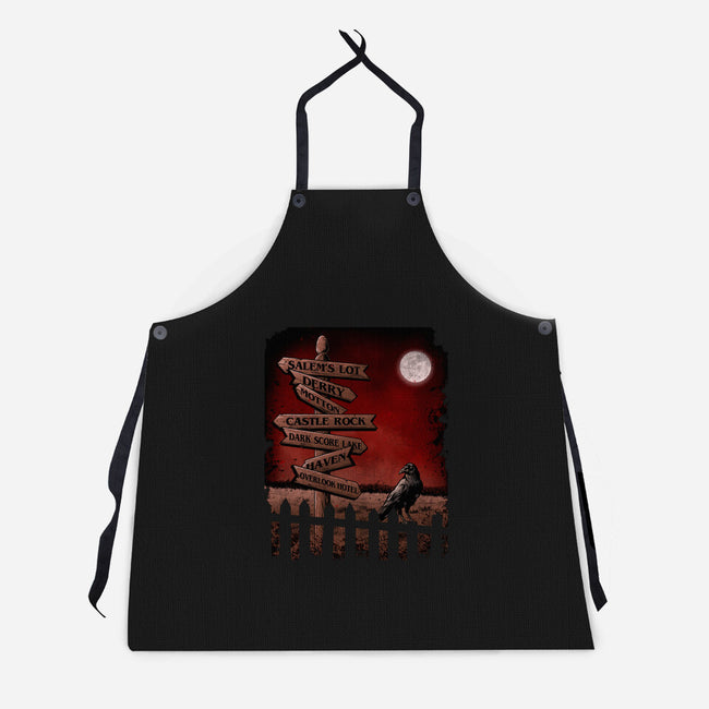 Horror Crossroads-unisex kitchen apron-saqman