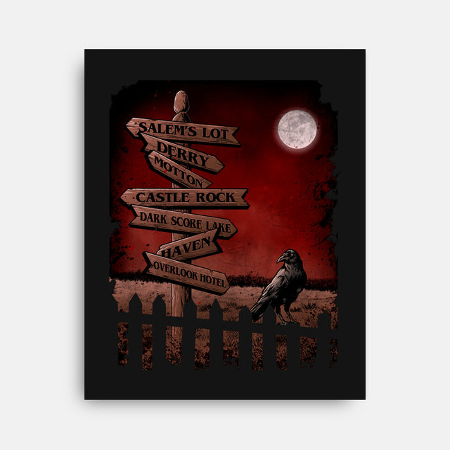 Horror Crossroads-none stretched canvas-saqman