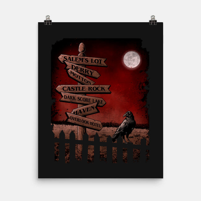 Horror Crossroads-none matte poster-saqman