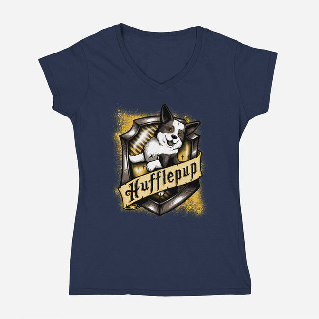 House Hufflepup-womens v-neck tee-DauntlessDS