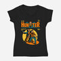 Hunter Comic-womens v-neck tee-harebrained