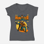 Hunter Comic-womens v-neck tee-harebrained