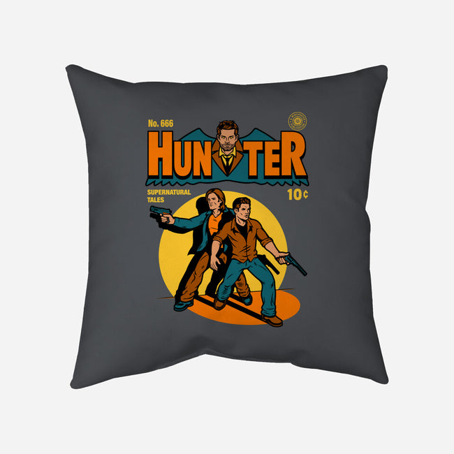 Hunter Comic-none non-removable cover w insert throw pillow-harebrained