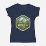 Hyrule Field National Park-womens v-neck tee-chocopants