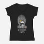 Game of Sits-womens v-neck tee-glassstaff