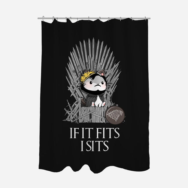Game of Sits-none polyester shower curtain-glassstaff