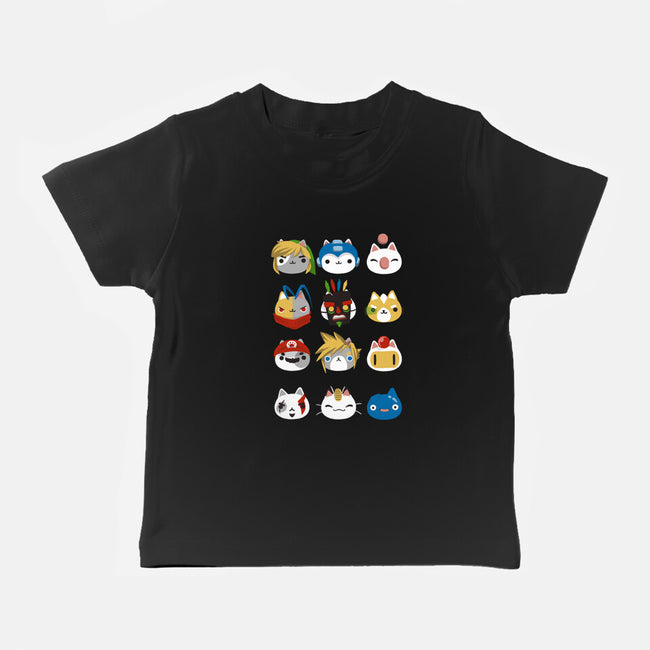 Gamer Cats-baby basic tee-BlancaVidal