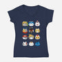 Gamer Cats-womens v-neck tee-BlancaVidal
