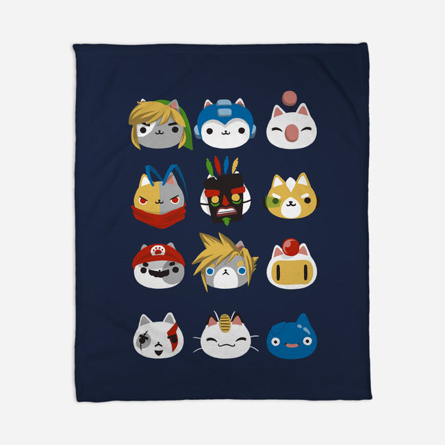 Gamer Cats-none fleece blanket-BlancaVidal