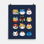 Gamer Cats-none matte poster-BlancaVidal