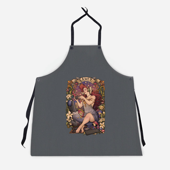 Gamer Nouveau-unisex kitchen apron-MedusaD