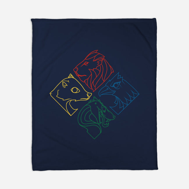 Geometric Houses-none fleece blanket-theteenosaur
