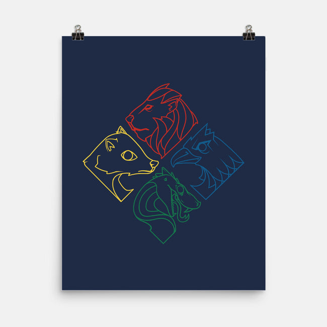 Geometric Houses-none matte poster-theteenosaur