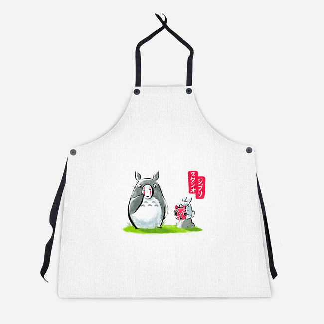 Ghibli Ink-unisex kitchen apron-BlancaVidal