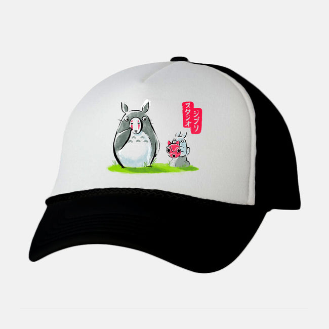 Ghibli Ink-unisex trucker hat-BlancaVidal