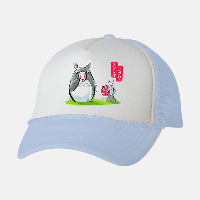 Ghibli Ink-unisex trucker hat-BlancaVidal