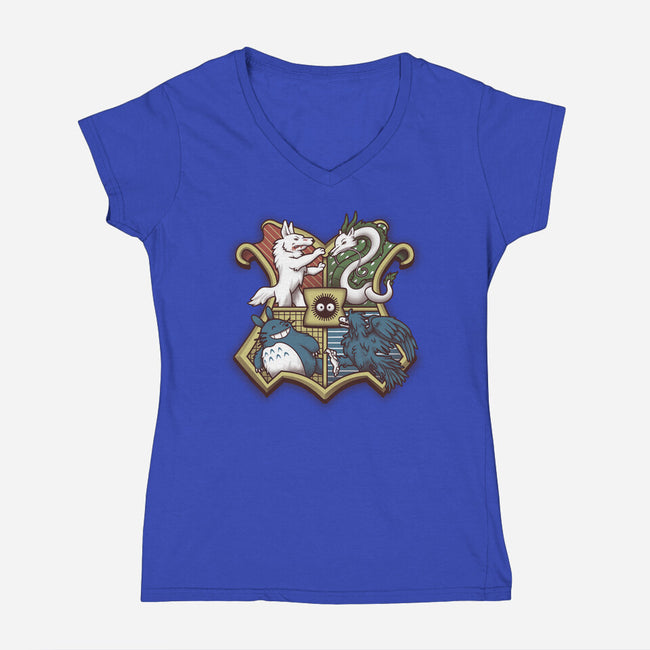 Ghibliwarts-womens v-neck tee-chocopants