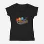 Ghost Busted-womens v-neck tee-Naolito