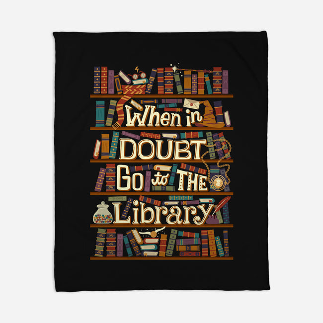 Go To The Library-none fleece blanket-risarodil